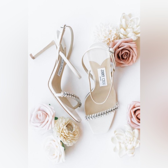 Jimmy Choo Meira Embellished High Heel Slide Sandals Size 36 NEW - Picture 4 of 17